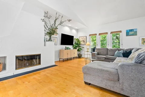 351 Butternut Dr - Living room & fireplace